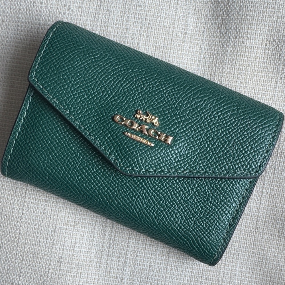 Coach Dark Green Leather Wallet
